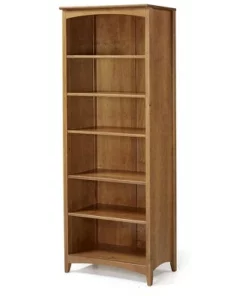 Camaflexi 6 Tier Shaker Style Open Storage Organization Bookshelf Wood Bookcase Shelf Unit w/ 4 Adjustable and 2 Fixed Shelves, Brown Cherry Finish -Bookshelves Sales Shop unnamed file 3730