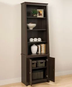 Tall Slant-Back Bookcase with 2 Shaker Doors Espresso - Prepac 11 Tall Slant-Back Bookcase with 2 Shaker Doors Espresso - Prepac -Bookshelves Sales Shop unnamed file 3737