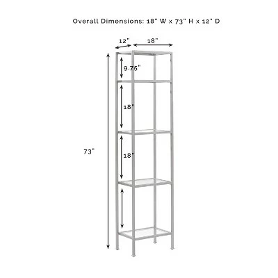 73" Aimee Narrow Etagere Oil Rubbed Bronze - Crosley 6 73" Aimee Narrow Etagere Oil Rubbed Bronze - Crosley - Image 4