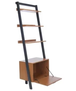 71.96" Lavina 3 Shelves and 1 Door Etagere Natural/Charcoal - Safavieh -Bookshelves Sales Shop unnamed file 3778