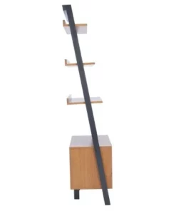 71.96" Lavina 3 Shelves and 1 Door Etagere Natural/Charcoal - Safavieh -Bookshelves Sales Shop unnamed file 3779