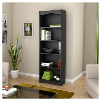 72" Hawthorn Tall Adjustable Bookcase - CorLiving Black 4 72" Hawthorn Tall Adjustable Bookcase - CorLiving Black - Image 2