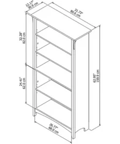 Salinas 5 Shelf Bookcase - Bush Furniture Gray 12 Salinas 5 Shelf Bookcase - Bush Furniture Gray -Bookshelves Sales Shop unnamed file 3803