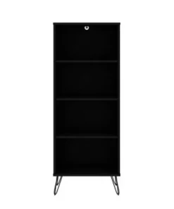 Rockefeller 4 Shelf Bookcase - Manhattan Comfort Black -Bookshelves Sales Shop unnamed file 3824