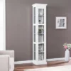 77.25" Metmit Tall Curio with Glass Door - Aiden Lane Gray