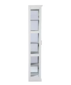 77.25" Metmit Tall Curio with Glass Door - Aiden Lane Gray -Bookshelves Sales Shop unnamed file 3837