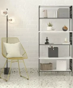 Ella 5 Shelf Bookcase - CosmoLiving by Cosmopolitan Black/white 12 Ella 5 Shelf Bookcase - CosmoLiving by Cosmopolitan Black/white -Bookshelves Sales Shop unnamed file 3852