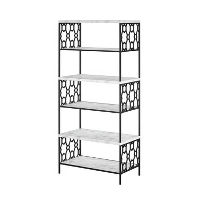 Ella 5 Shelf Bookcase - CosmoLiving by Cosmopolitan Black/white 10 Ella 5 Shelf Bookcase - CosmoLiving by Cosmopolitan Black/white - Image 8