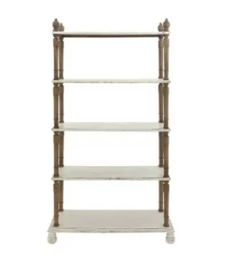 Olivia & May Farmhouse Wood Rectangle Shelving Unit White - Olivia & May -Bookshelves Sales Shop unnamed file 3864