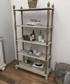 Olivia & May Farmhouse Wood Rectangle Shelving Unit White - Olivia & May -Bookshelves Sales Shop unnamed file 3868