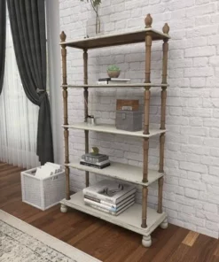 Olivia & May Farmhouse Wood Rectangle Shelving Unit White - Olivia & May -Bookshelves Sales Shop unnamed file 3874