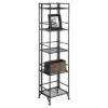 57.75" 5 Tier Folding Metal Shelf Black - Breighton Home