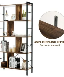 Costway 4-Tier Bookcase Industrial Bookshelf Floor Standing Storage Rack -Bookshelves Sales Shop unnamed file 394