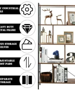 Costway 4-Tier Bookcase Industrial Bookshelf Floor Standing Storage Rack -Bookshelves Sales Shop unnamed file 395