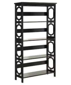 Breighton Home Omega 5 Tier Bookcase 59.75" - Convenience Concepts® Black -Bookshelves Sales Shop unnamed file 3961