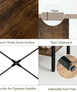 Costway 4-Tier Bookcase Industrial Bookshelf Floor Standing Storage Rack -Bookshelves Sales Shop unnamed file 397