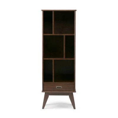 Tierney Solid Hardwood Mid Century Bookcase and Storage Unit - WyndenHall Teak 8 Tierney Solid Hardwood Mid Century Bookcase and Storage Unit - WyndenHall Teak - Image 6