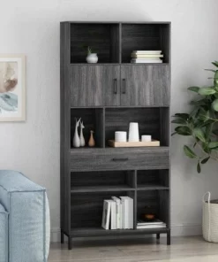 Fuller Contemporary Cube Unit Bookcase - Christopher Knight Home Dark Gray