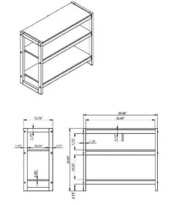 29.5" Sierah Low Bookcase - Linon Black/walnut -Bookshelves Sales Shop unnamed file 3998