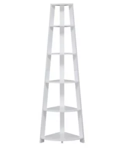 Breighton Home Newport 5 Tier Corner Bookshelf - Johar Furniture Gray -Bookshelves Sales Shop unnamed file 4006