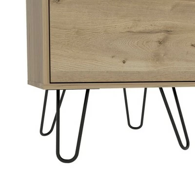 67" Aster 2 Tier Shelf Slim Bookshelf Light Wood - RST Brands 7 67" Aster 2 Tier Shelf Slim Bookshelf Light Wood - RST Brands - Image 5