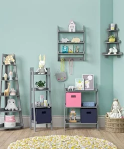 Kids' 5 Tier Corner Ladder Shelf - RiverRidge Home Gray -Bookshelves Sales Shop unnamed file 4025