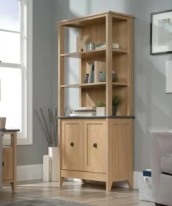 72" August Hill 5 Shelf Bookcase Brown - Sauder