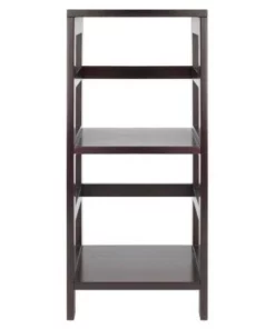29.21" 2 Tier Leo Shelf Storage or Bookshelf Narrow Espresso Finish - Winsome