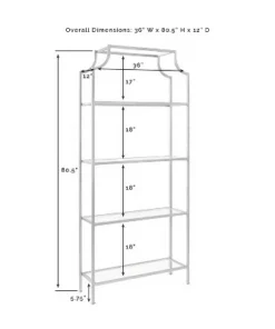 80" Aimee Glass Etagere Oil Rubbed Bronze - Crosley -Bookshelves Sales Shop unnamed file 4075