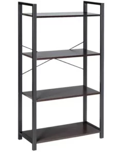 Costway 4-Tier Bookshelf Industrial Bookcase Diaplay Shelf Storage Rack Rustic BrownBlack -Bookshelves Sales Shop unnamed file 408