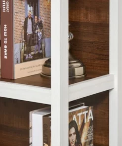 HOMCOM 4 Tier Bookshelf Utility Storage Shelf Organizer with Back Support -Bookshelves Sales Shop unnamed file 4088