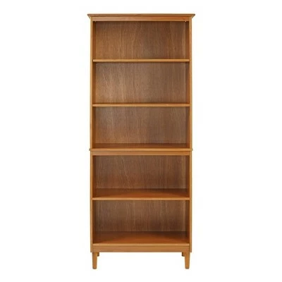 70" Murray High Rise Solid Wood Bookcase - Saracina Home White 3 70" Murray High Rise Solid Wood Bookcase - Saracina Home White