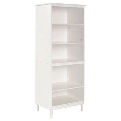 70" Murray High Rise Solid Wood Bookcase - Saracina Home White 8 70" Murray High Rise Solid Wood Bookcase - Saracina Home White - Image 6