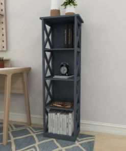 Contemporary 4 Tier Wooden Shelf - Olivia & May Gray -Bookshelves Sales Shop unnamed file 4125