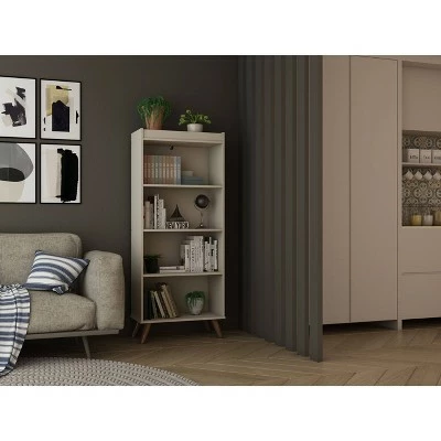 Hampton 4 Shelf Bookcase - Manhattan Comfort Black 5 Hampton 4 Shelf Bookcase - Manhattan Comfort Black - Image 3