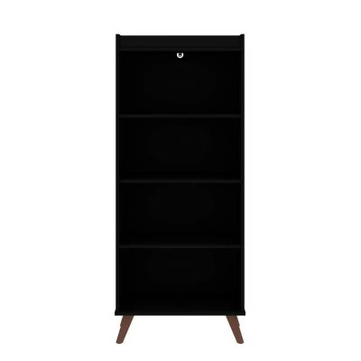 Hampton 4 Shelf Bookcase - Manhattan Comfort Black 11 Hampton 4 Shelf Bookcase - Manhattan Comfort Black - Image 9