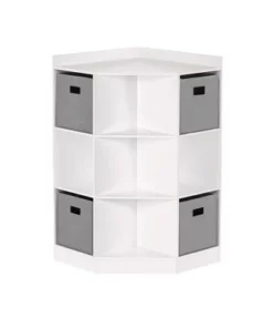 5pc Kids' Corner Cabinet Set with 4 Bins Set - RiverRidge Home Gray/turquoise/aqua 17 5pc Kids' Corner Cabinet Set with 4 Bins Set - RiverRidge Home Gray/turquoise/aqua -Bookshelves Sales Shop unnamed file 4201