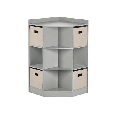 5pc Kids' Corner Cabinet Set with 4 Bins Set - RiverRidge Home Gray/turquoise/aqua 11 5pc Kids' Corner Cabinet Set with 4 Bins Set - RiverRidge Home Gray/turquoise/aqua - Image 9