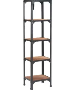 59.25" Overland Bookshelf Wood and Black Metal - Serta -Bookshelves Sales Shop unnamed file 4211