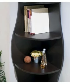 70.8" Ronni Contemporary 5 Shelf Corner Bookcase Walnut - HOMES: Inside + Out 8 70.8" Ronni Contemporary 5 Shelf Corner Bookcase Walnut - HOMES: Inside + Out -Bookshelves Sales Shop unnamed file 4240