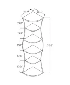 70.8" Ronni Contemporary 5 Shelf Corner Bookcase Walnut - HOMES: Inside + Out 9 70.8" Ronni Contemporary 5 Shelf Corner Bookcase Walnut - HOMES: Inside + Out -Bookshelves Sales Shop unnamed file 4241