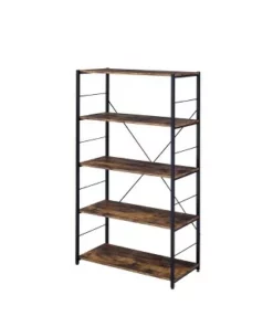 57" Tesadea Bookcase - Acme Furniture Rustic Oak/black -Bookshelves Sales Shop unnamed file 4255