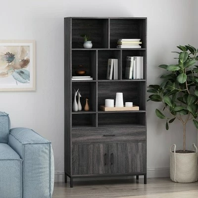 67.25" Gallatin Contemporary Cube Unit Bookcase Dark Gray - Christopher Knight Home 3 67.25" Gallatin Contemporary Cube Unit Bookcase Dark Gray - Christopher Knight Home