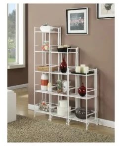 32.75" 3 Tier Folding Metal Shelf White - Breighton Home 6 32.75" 3 Tier Folding Metal Shelf White - Breighton Home -Bookshelves Sales Shop unnamed file 4278