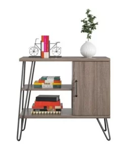 Panama 3 Shelf Bookcase - Room & Joy Distressed Gray Oak -Bookshelves Sales Shop unnamed file 4291