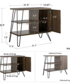 Panama 3 Shelf Bookcase - Room & Joy Distressed Gray Oak -Bookshelves Sales Shop unnamed file 4295