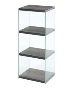 40.75" SoHo 4 Tier Tower Bookcase Weathered - Breighton Home Gray -Bookshelves Sales Shop unnamed file 4301