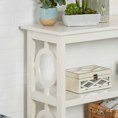 32.25" 3 Shelf Bookcase - Decor Therapy Cream 7 32.25" 3 Shelf Bookcase - Decor Therapy Cream - Image 5