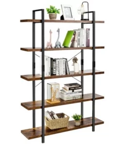 Costway 5-Tier Bookshelf Industrial Bookcase Open Storage Shelf Display Rack -Bookshelves Sales Shop unnamed file 431