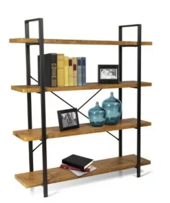 54.72" Urban 4 Tier Shelf Woodgrain Black - Atlantic
